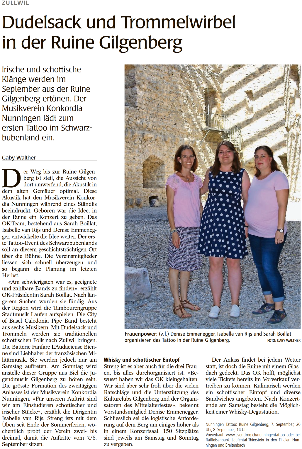 Wochenblatt für das Schwarzbubenland und das Laufental - Nr. 33 - 15. August 2019 - Seite 7